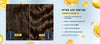 Before and after hair images with key benefits after one use of the hair repair serum