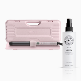All day curl set with curling iron and propolis infused heat protecting spray